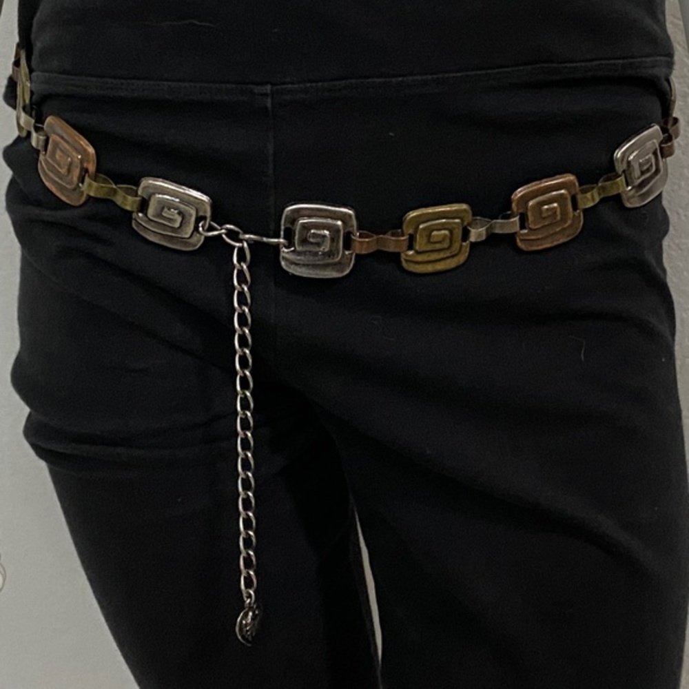 Tri-Color Metal Belt